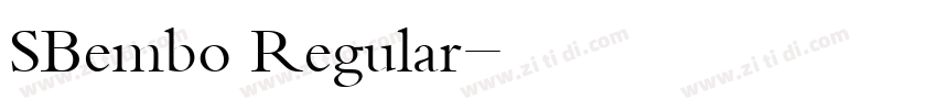 SBembo Regular字体转换
